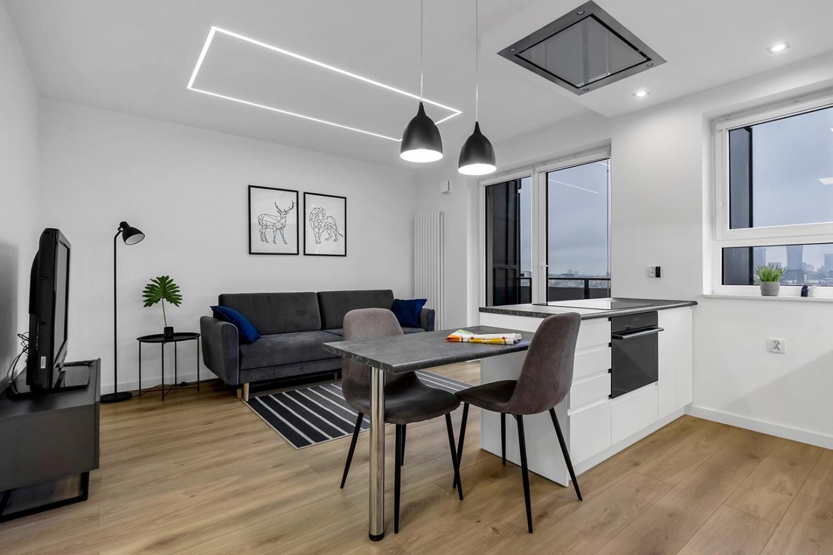 12Th Floor Wola Modern Apartment Varşova Dış mekan fotoğraf
